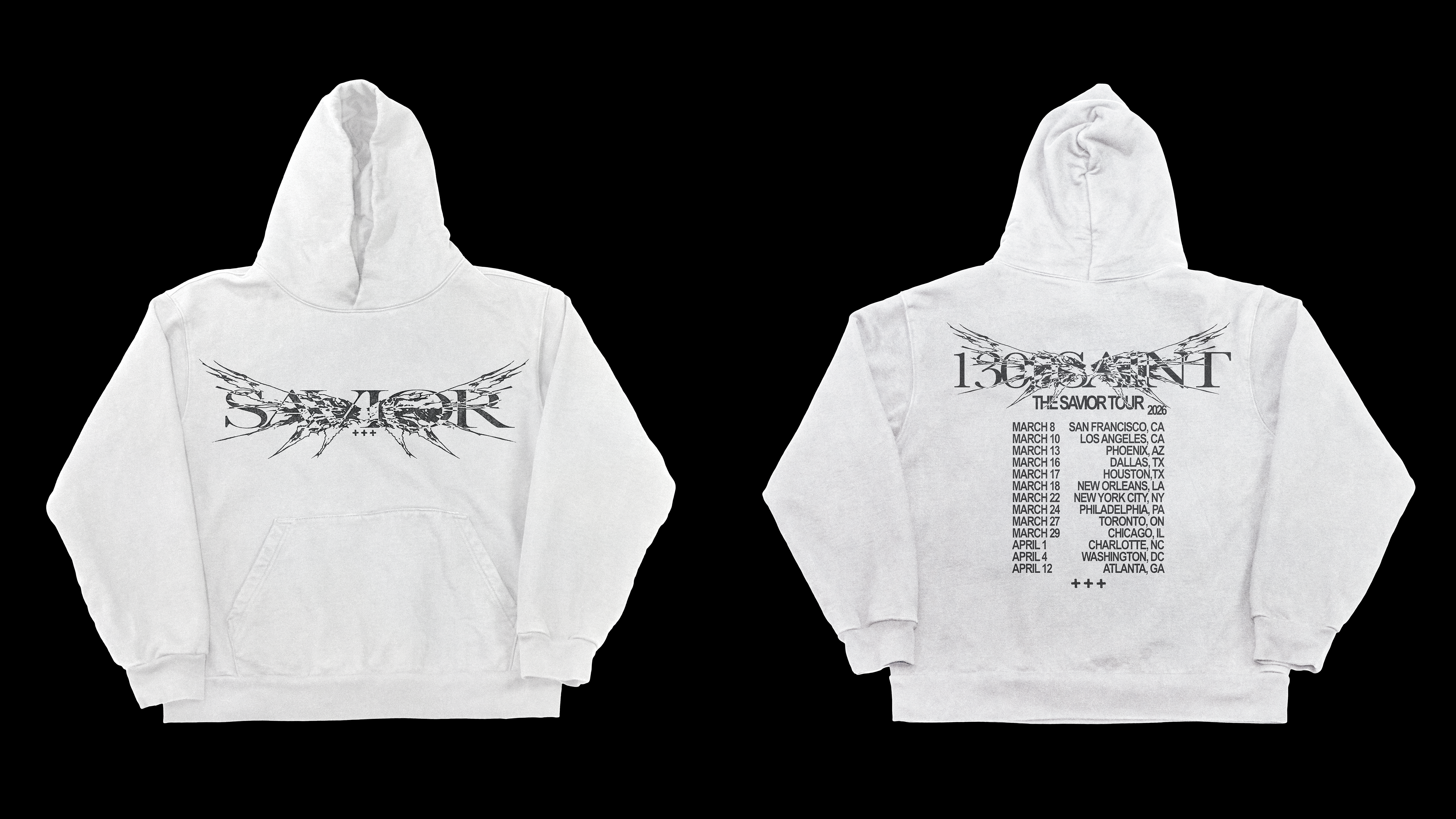 Savior Tour White Hoodie – 1300SAINT